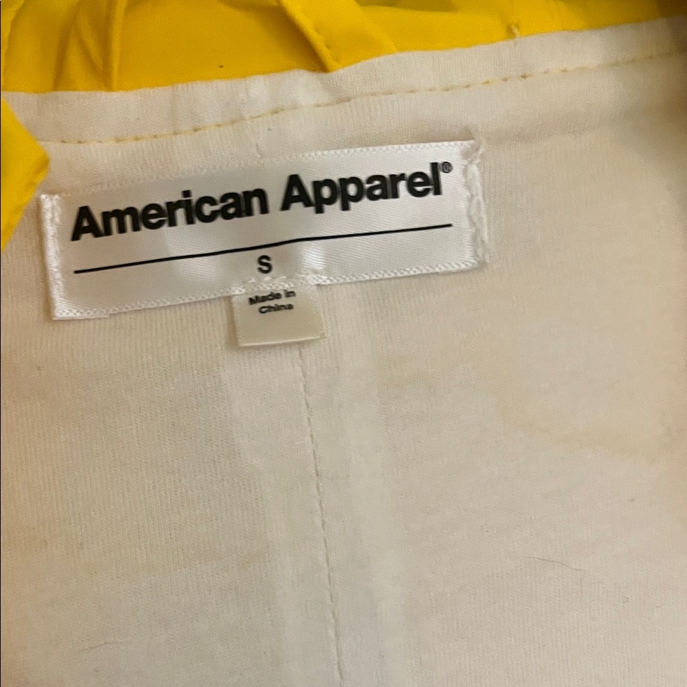 American Apparel Yellow Raincoat unisex - Picture 3 of 4